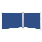 vidaXL Windscherm uittrekbaar 120x1000 cm blauw