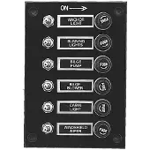 PLASTIMO 6 Levers Switches Panel Zwart