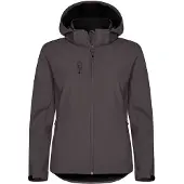 Clique Dames softshell jas Classic met capuchon L / Antraciet