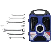 Bgs Spanner, Ratelring steeksleutelset SW 8 - 19 mm 7 stuks. (19 mm, 18 mm, 16 mm, 15 mm, 8 mm, 14 mm, 12 mm, 13 mm, 17 mm, 9 mm, 10 mm, 11 mm)