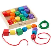 Melissa & Doug Houten Rijgkralen Leren binden