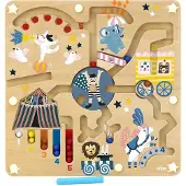 Vilac Magnetisch labyrintspel - Circus Michelle Carlslund - Prikkelt de zintuigen van de kleintjes