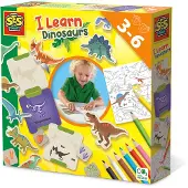 SES Creative SES - Ik leer - dinosaurus - knutselen en puzzelen - leren over 12 dino's - inclusief kleurpotloden, kleurplaat en stickers - Dinosaurus Speelgoed