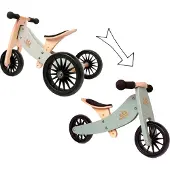 Kinderfeets 2-in-1 houten loopfiets & driewieler Tiny Tot Plus - Silver Sage