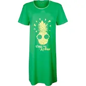 Temptation Dames Nachthemd - Bigshirt - Groen - Maat L