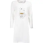 Temptation Dames Bigshirt - Made with Love Print - Wit - Maat L