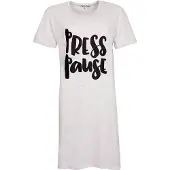 Temptation Dames Nachthemd - Bigshirt - Licht Grijs - Maat 3XL