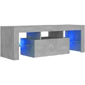 vidaXL Tv-meubel met LED-verlichting 120x35x40 cm betongrijs