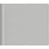 vidaXL Balkonscherm 90x400 cm 100% oxford polyester lichtgrijs