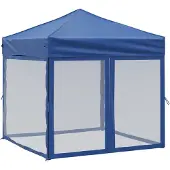 vidaXL Partytent inklapbaar met zijwanden 2x2 m blauw