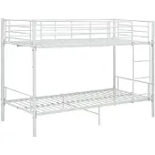 vidaXL Stapelbed metaal wit 90x200 cm