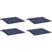 vidaXL Palletkussens 4 st 40x40x4 cm oxford stof marineblauw