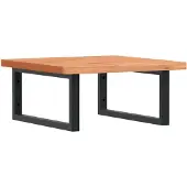 vidaXL Badkamer wandschap staal en massief beukenhout