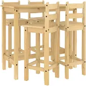 vidaXL 5-delige Barset massief grenenhout