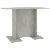 vidaXL Eettafel 110x60x75 cm bewerkt hout betongrijs
