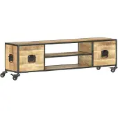 vidaXL - Tv-meubel - 130x30x39 - cm - massief - mangohout