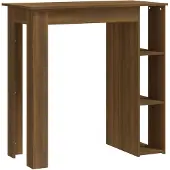 vidaXL Bartafel met schap 102x50x103,5 cm bewerkt hout bruin eiken