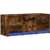 vidaXL Tv-meubel met LED 97x34x40 cm bewerkt hout gerookt eikenkleur