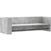 vidaXL Wandschap 100x35x30,5 cm bewerkt hout betongrijs