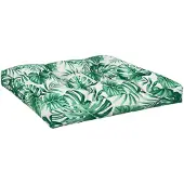vidaXL Palletkussen bladpatroon 80x80x12 cm stof