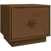 vidaXL Nachtkastje 40x34x35 cm massief grenenhout honingbruin