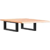vidaXL Badkamer wandschap staal en massief eikenhout