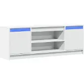 vidaXL Tv-meubel met LED 139,5x34x50 cm bewerkt hout wit