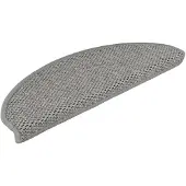 vidaXL Trapmatten zelfklevend 15 st sisal-look 65x21x4cm zilverkleurig