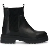 Manfield Zwarte leren chelsea boots | Maat 40