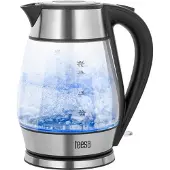 Uni-T Waterkoker Glas/RVS 1,7L Zwart Transparant transparant Glas