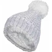 Heat Holder - Thermische Bobble-hoed voor dames - Lichtgrijs