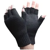 Heat Holder - Thermische vingerloze herenhandschoenen - Zwart