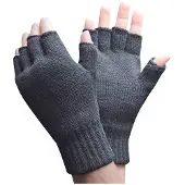 Heat Holder - Thermische vingerloze herenhandschoenen - Grijs