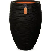 Capi Europe Vaas elegant deluxe rib Ø56xh84 zwart