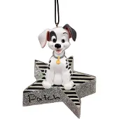 Disney Kerst Ornament Dalmatiër Op Ster Wit / Zwart 7,5 X 1 X 10 Cm