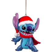 Disney Kerst Ornament Stitch Met Kerstmuts 6,5 X 7 X 10 Cm