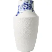 Heinen Delfts Blauw Vaas Bloesem Blauw D 16 H 30,5 Cm