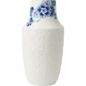 Heinen Delfts Blauw Vaas Bloesem Blauw D 10 H 19 Cm