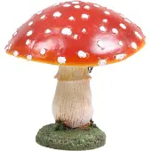 SID Tuinbeeld Paddenstoel Corey Rood / Wit 11 X 11 X 15 Cm