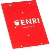 Enri Schrijfblok ENRI Rood A6 80 Lakens (10 Stuks)