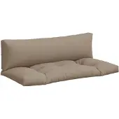 vidaXL Palletkussens 2 st stof taupe