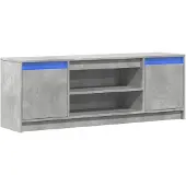 vidaXL Tv-meubel met LED 139,5x34x50 cm bewerkt hout betongrijs