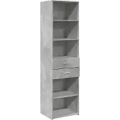 vidaXL Hoge kast 50x42,5x185 cm bewerkt hout betongrijs