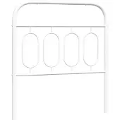 vidaXL Vervangend hoofdbord 80 cm metaal wit