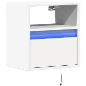 vidaXL Tv-wandmeubel met LED-verlichting 41x31x45 cm wit