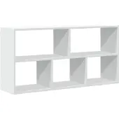 vidaXL Wandschap 100x25x50 cm bewerkt hout wit
