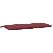 vidaXL Tuinbankkussen 120x50x7 cm stof gemêleerd wijnrood