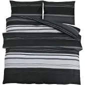 vidaXL Dekbedovertrekset 240x220 cm katoen zwart en wit
