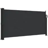 vidaXL Windscherm uittrekbaar 100x300 cm zwart