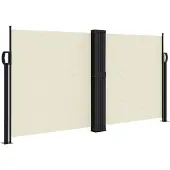 vidaXL Windscherm uittrekbaar 120x1000 cm crème